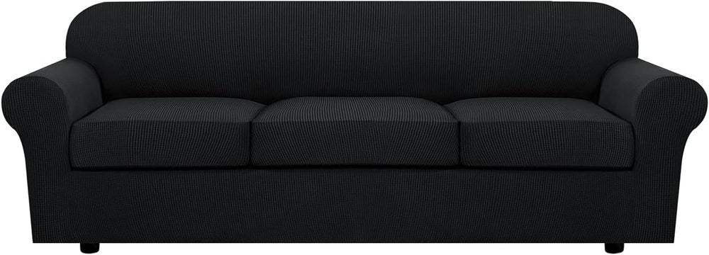 H.VERSAILTEX 4 Piece Stretch Sofa Covers for 3 Cushion Couch Covers for Livin...