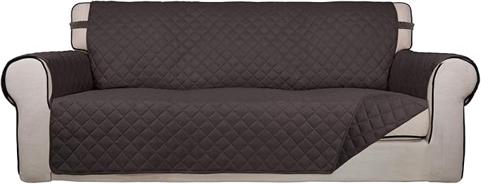 PureFit Reversible Quilted Sofa Cover, Water Resistant Slipcover Furniture by PureFit