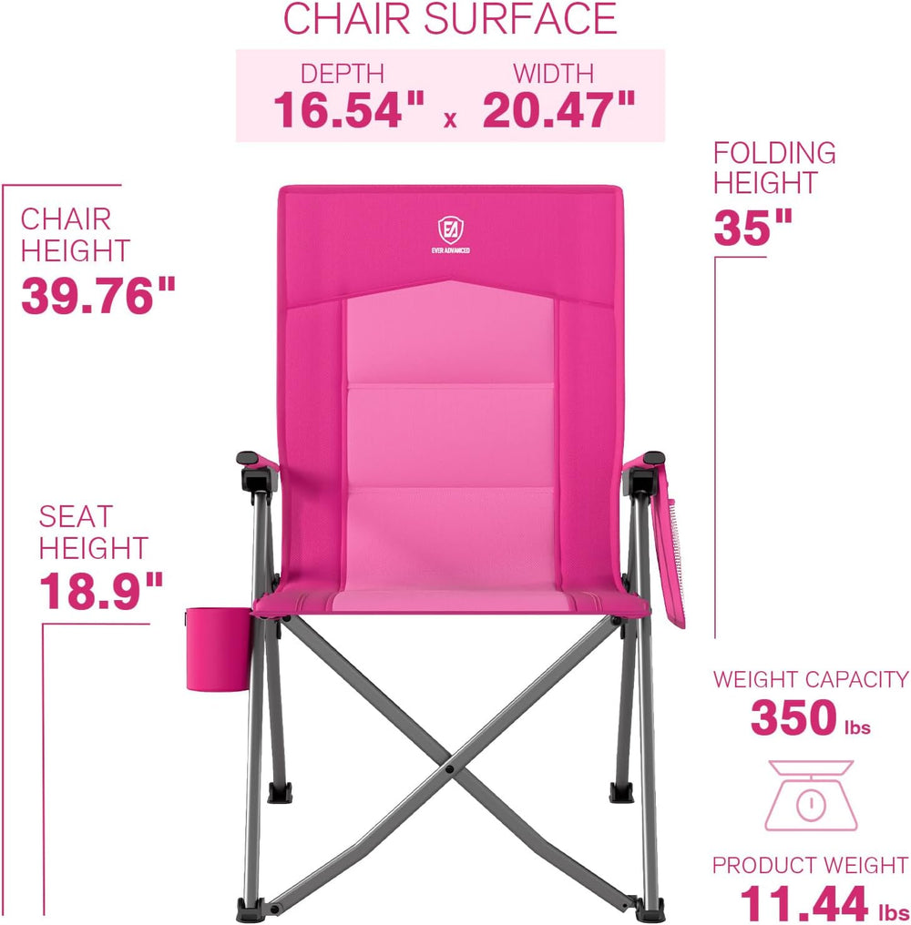 EVER ADVANCED Reclining Camping Chairs for Adult Lightweight, Folding Recline...