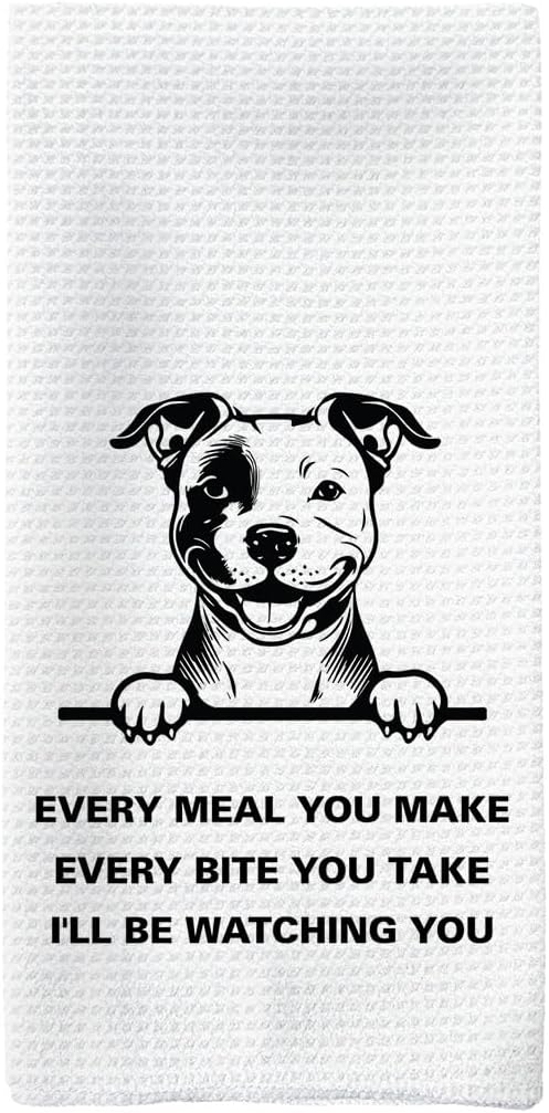 Pitbull Gifts Kitchen Towels, Pitbull Mom Gifts, PitbullGifts for Woman, PitbullDecor Hand Towels, PitbullDog Tea Towels DishTowels for Kitchen, Dog KitchenBathroom Decor, 16x24 Inch