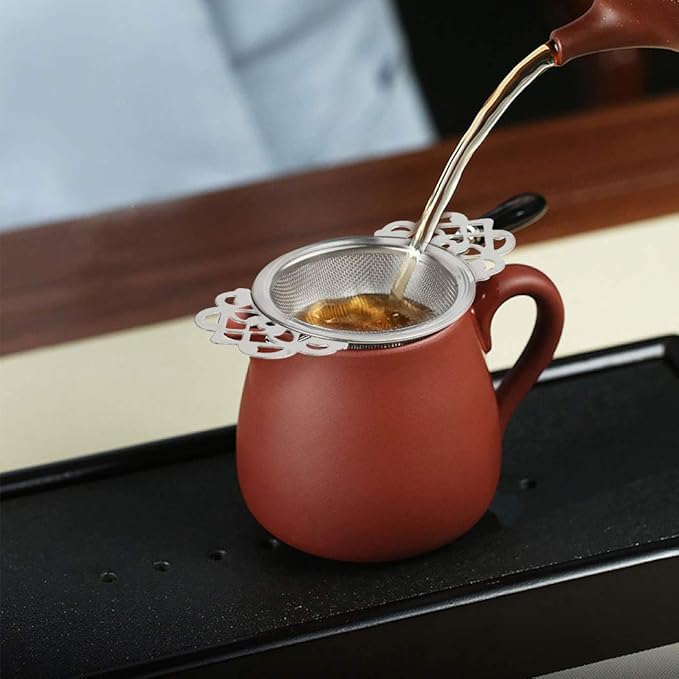 Picowe 2 Pack Tea Strainer Bowl, Stainless Steel Sliver Tea Strainers - Image 2