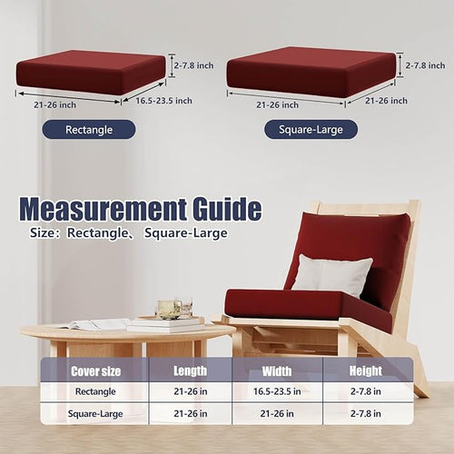 8Pcs Stretch Patio Cushion Covers, Outdoor Couch & Sofa Replacement Slipcovers - Image 2