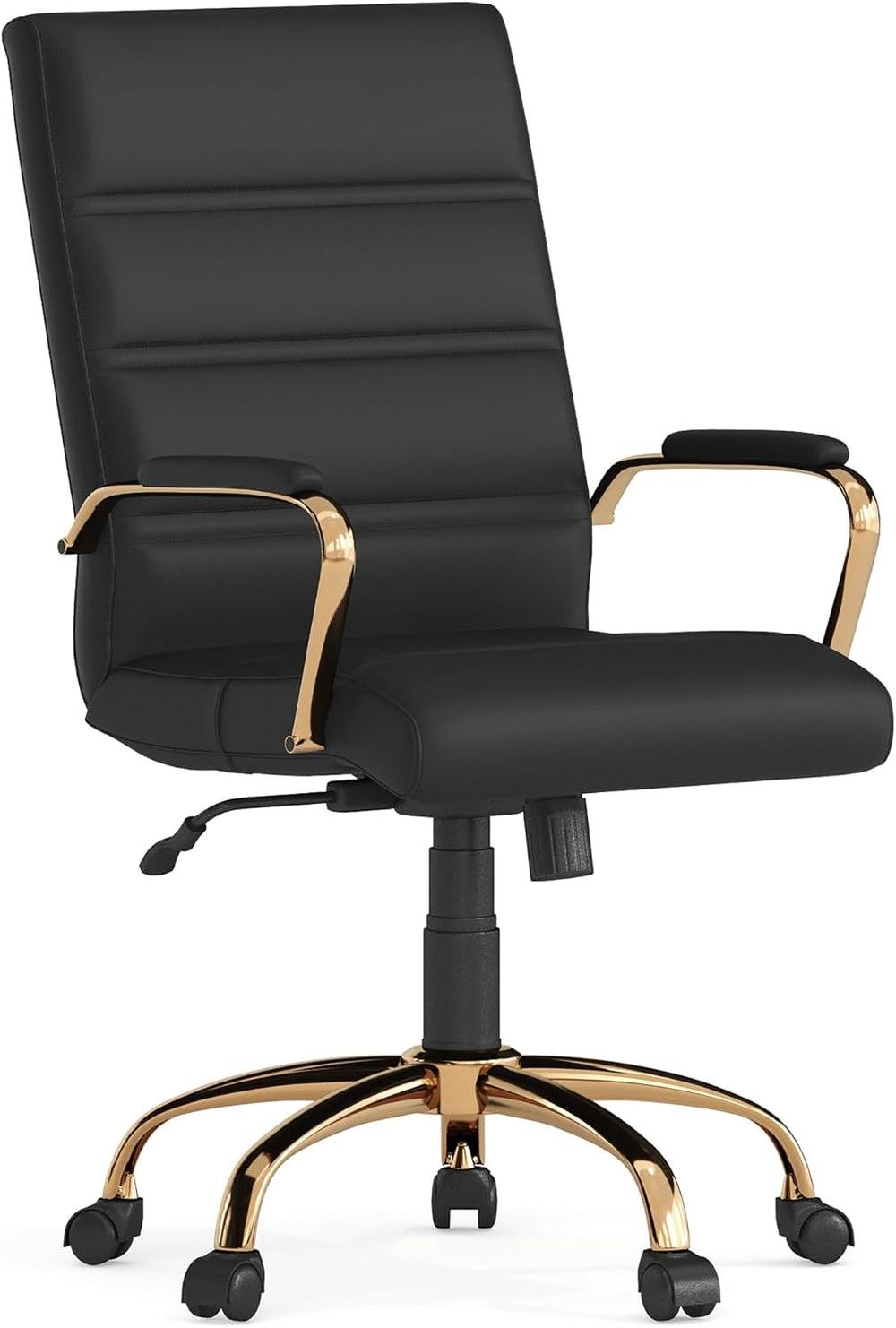 Flash Furniture Mid-Back Black LeatherSoft Executive Swivel Office Chair with...
