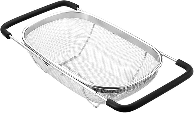 Fine Mesh Colander Over The Sink 6 Quart Stainless Steel Strainer Basket & by DOPMEPLifeHouse
