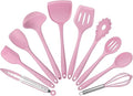 Silicone Cooking Utensils Set of 10, Leonyo Black Kitchen Utensils Set by Leonyo