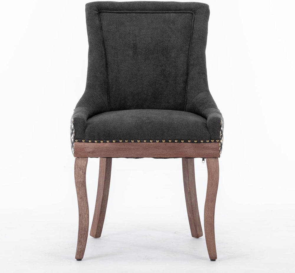 Ball & Cast Mid-Century Upholstered Dining Chairs Set of 2, Thickened Fab...