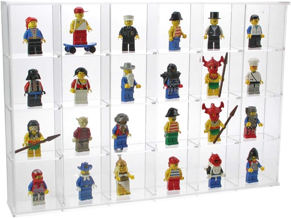 SAFE Rock Display Case-Acrylic Glass Curio w/24 Compartments