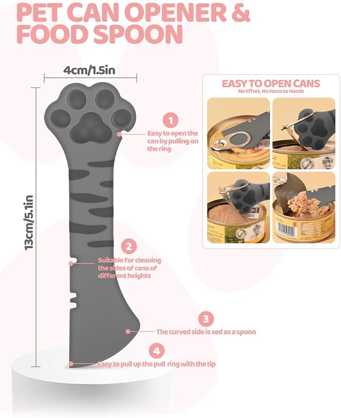 5 PCS Cat Food Can Covers Lids Set, Silicone Pet Food Can Lids - Image 3