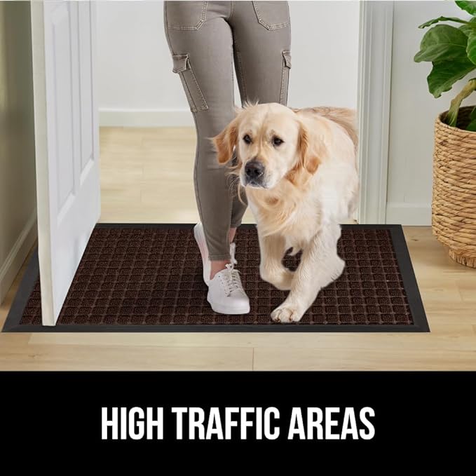 GORILLA GRIP 100% Waterproof All-Season WeatherMAX Doormat, US Designed Natural - Image 6