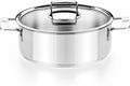 BRA COOKWARE Signature Stainless Steel Stock Pot w/Glass Lid | 8 Inch 2.4 Quart by BRACookware