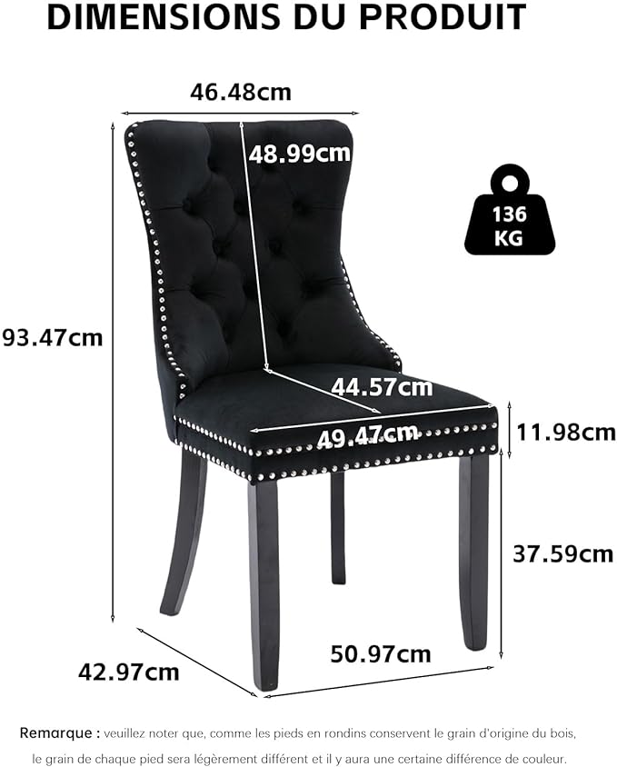 Velvet Upholstered Dining Chairs Set of 8, Modern Style Kitchen Side Chairs w...