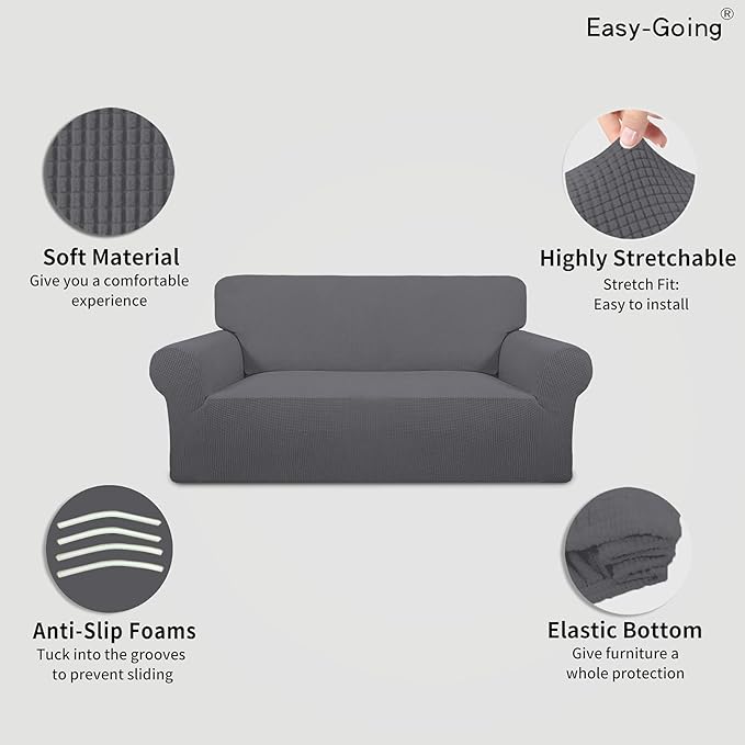 Easy-Going Stretch Oversized Loveseat Slipcover 1-Piece Sofa Cover Furniture