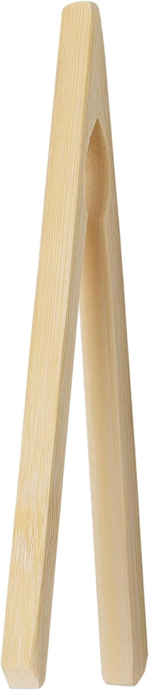 HIC Kitchen Toast Tongs, Natural Bamboo, 6.5-Inches by HIC