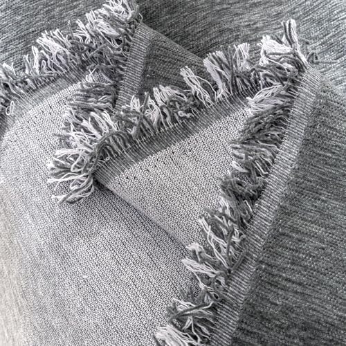 VClife Boho Gray Armchair Couch Cover for Single Sofa with Tassel, 71 x 71