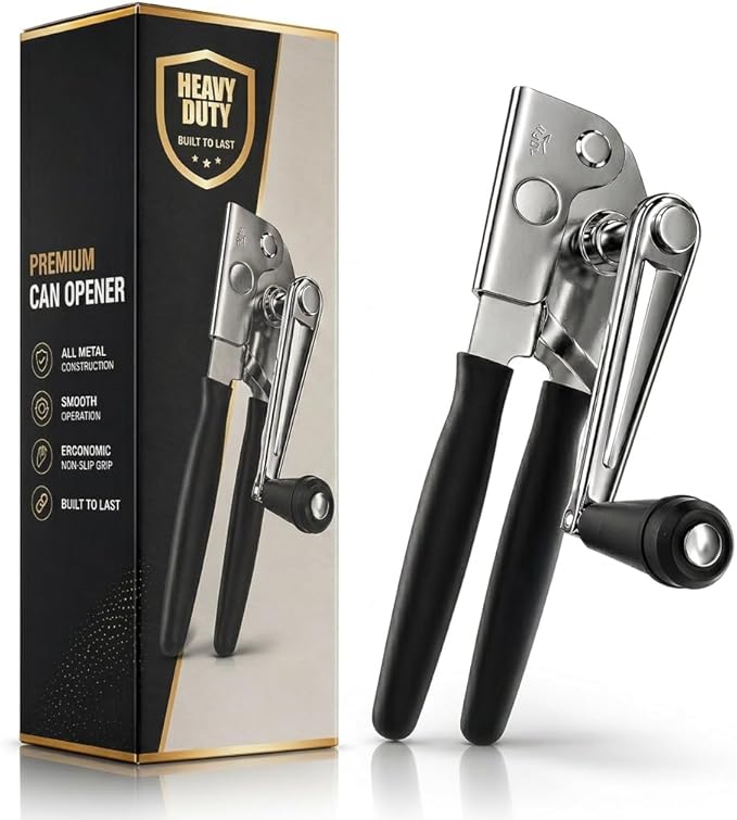 Heavy Duty Commercial Can Opener – Stainless Steel Can Opener by VibrantKitchen