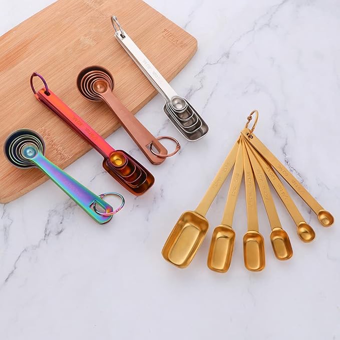 DOCBLACK 6PCS Measuring Spoons Set, Premium Heavy Duty Stainless Steel Metal - Image 8