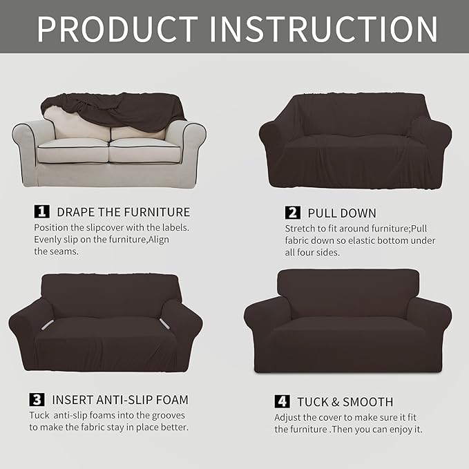 Easy-Going Stretch Sofa Slipcover 1-Piece Sofa Cover Furniture Protector Couch - Image 8