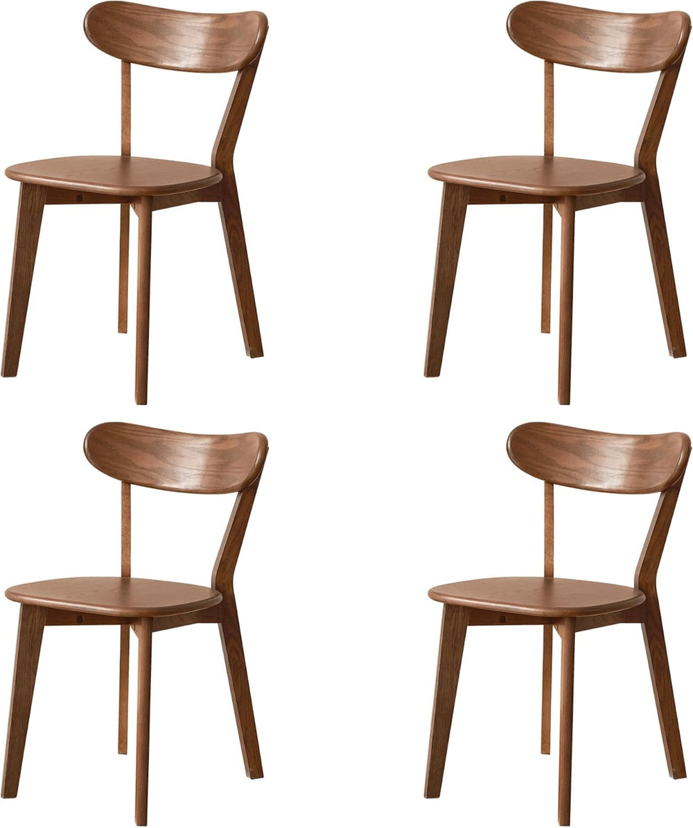YESWOOD Oak Dining Chairs Set of 4, 100% Solid Wood Kitchen Chairs with Curve...
