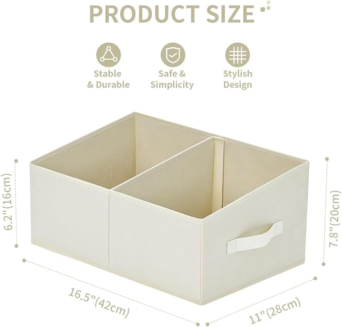DIMJ Closet Storage Bins, 6 Pack Storage Baskets