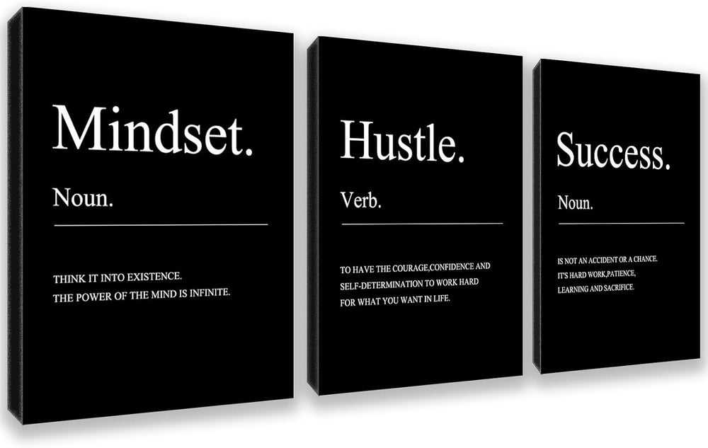 Motivational Wall Decor 3 Pieces Success Paintings Motivational Posters Print...