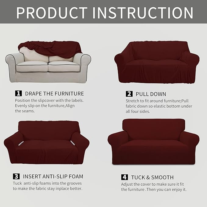 Easy-Going Stretch Oversized Sofa Slipcover 1-Piece Sofa Cover Furniture - Image 8