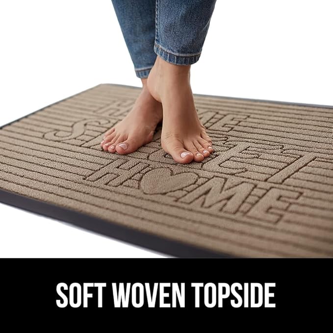 GORILLA GRIP 100% Waterproof All-Season WeatherMAX Doormat, US Designed Natural - Image 7