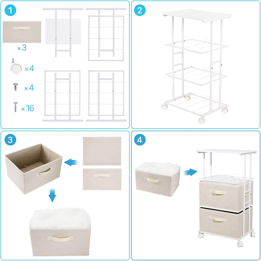 MAX Houser Dresser Tower with 3 Drawers for Bedroom, Fabric Storage Organizer...
