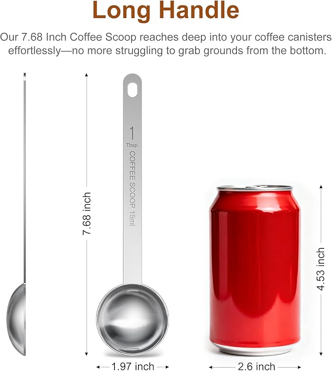 4PCS Coffee Scoop Spoons, 15ML Stainless Steel Measuring Spoons - Image 2