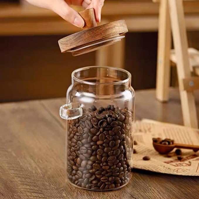 ANSQU Set of 2 Glass Food Storage Jars - Image 4