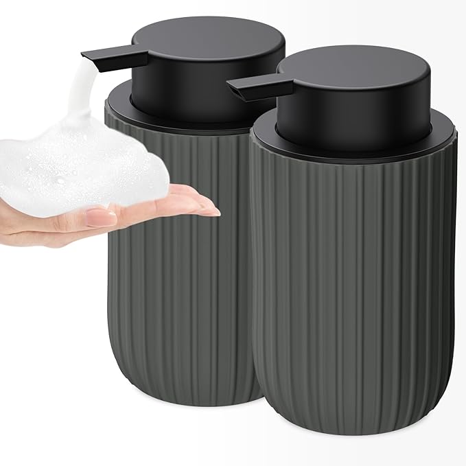 Ceramic Foaming Soap Dispenser, 12 oz Bathroom Foam Hand Soap Dispenser by Dlirho