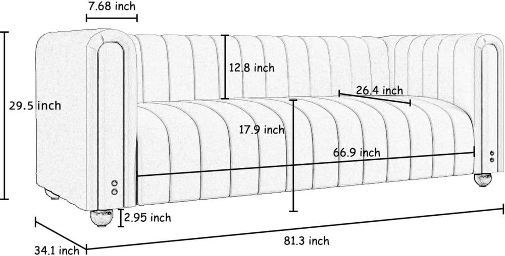 Green Velvet Couch Sofa Loveseat, 81.3 Wide Mid Century Modern Couch Small Sp...