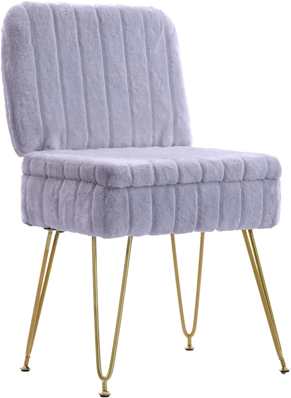 vanity chair with storage | comfy ottoman with, main product view