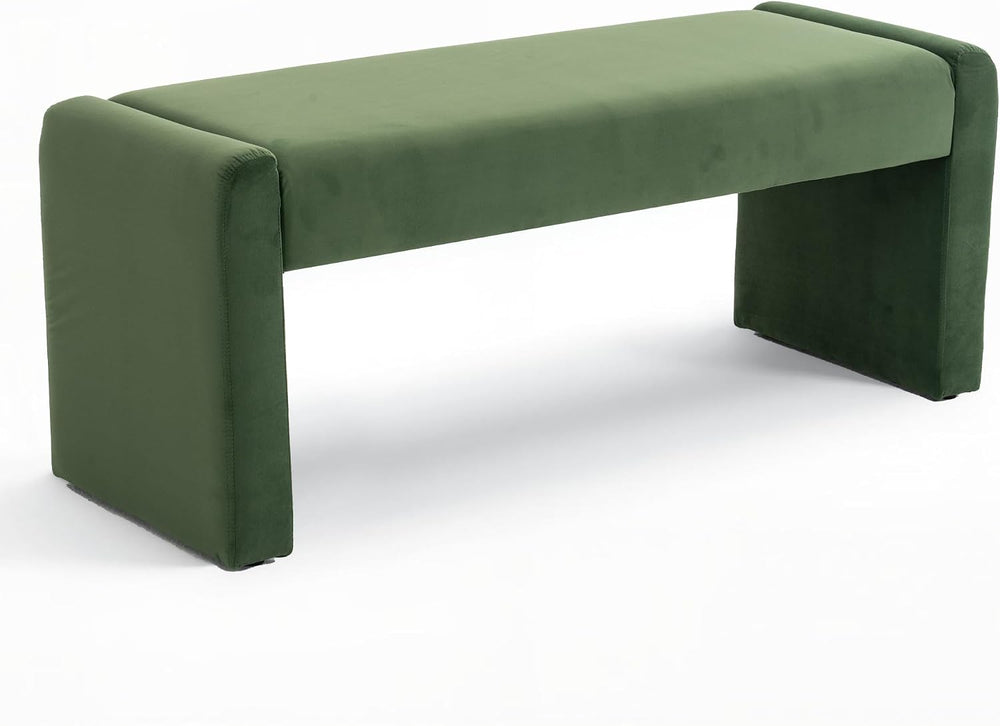 Velvet Entryway Bench End of Bed Bench Upholstered Modern Window Bench Comfy ...