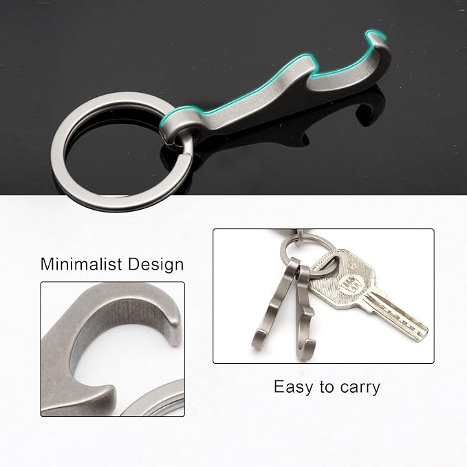 Titanium Bottle Opener, Small Keychain Beer Bottle Opener Can Opener - Image 5