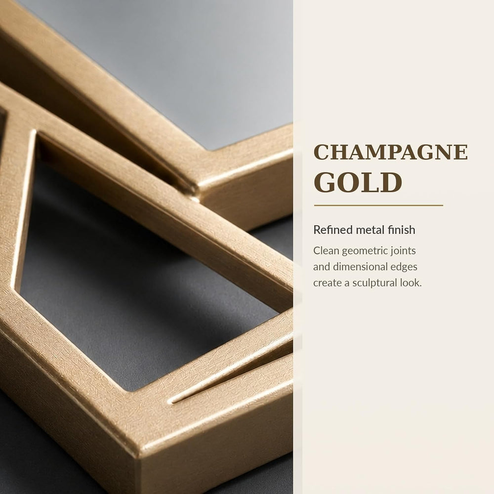 Brushed Gold Bathroom Mirror, 19.7''X27.6'' Rectangular Wall ...