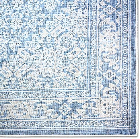 Nicole Miller New York Patio Country Dahlia Transitional Medallion Indoor/Out...