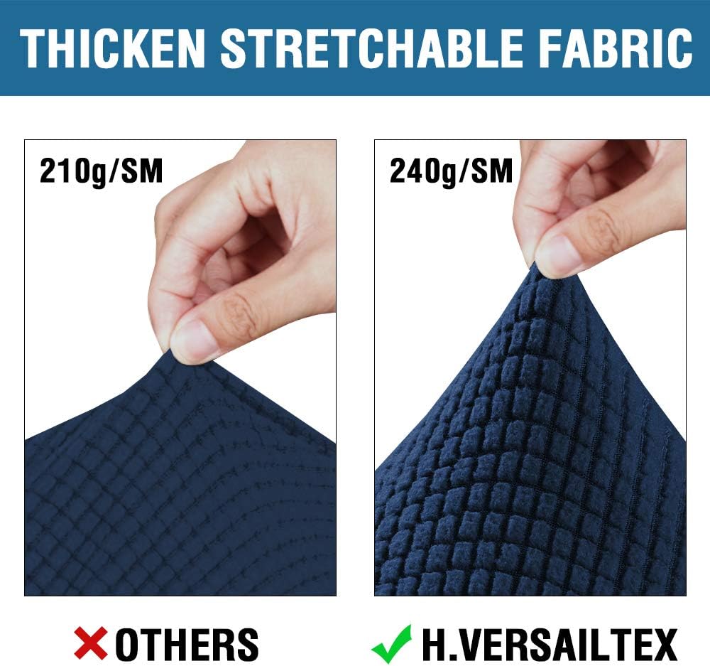 H.VERSAILTEX 3 Piece Stretch Sofa Covers for 2 Cushion Loveseat Couch Covers ...