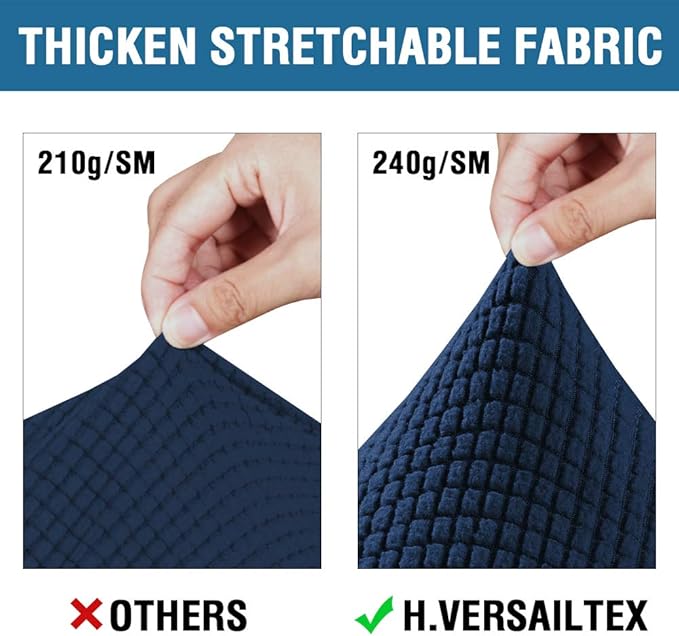 4 Piece Stretch Sofa Covers for 3 Cushion Couch Covers Furniture Slipcovers for - Image 3