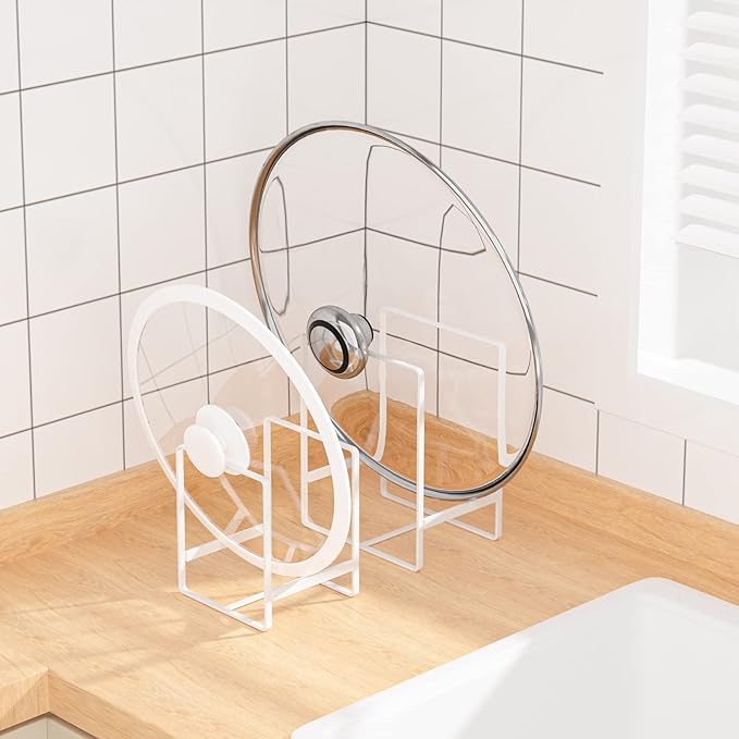 2 Large 2 Small Plate Organizers Holders Upright Cabinet Dish Drying Racks - Image 8