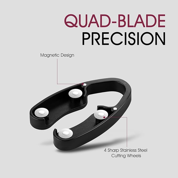 GOBETTER 2 Pcs Wine Foil Cutter Magnetic Design, 4 Stainless Blades Foil - Image 3