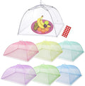 7 Pcs Food Covers for Outside, 17 inch Pop-up Umbrella Mesh Food Tents by ATUOSI