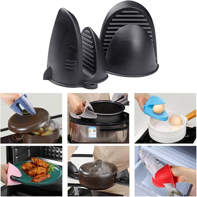 Oven Mitts，Mini Oven Gloves Silicone Heat Resistant Cooking Pinch Mitts - Image 2