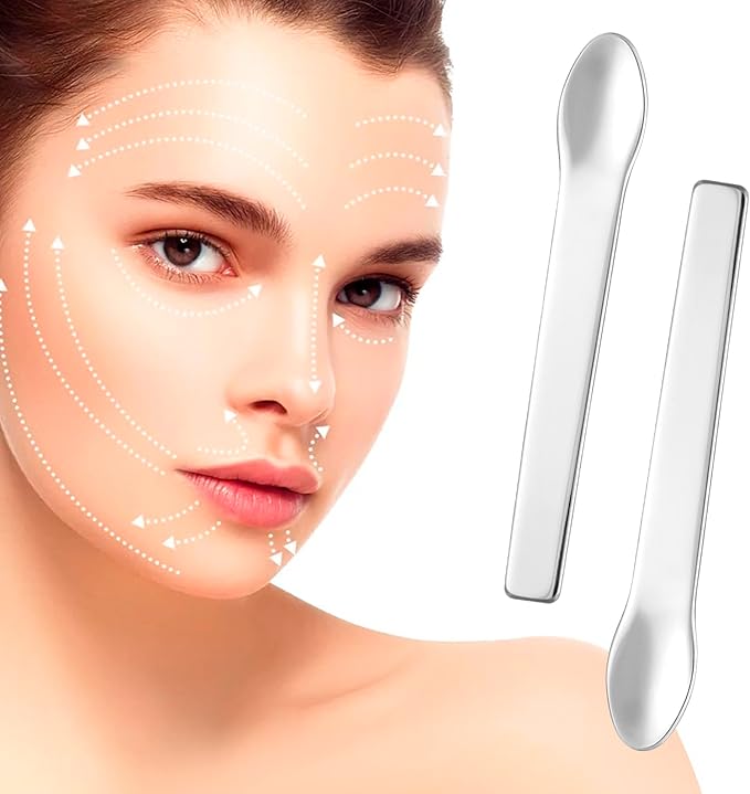 Pndeyo 3pcs Mini Stainless Steel Makeup Spatula, Reusable Cosmetic Cream - Image 7