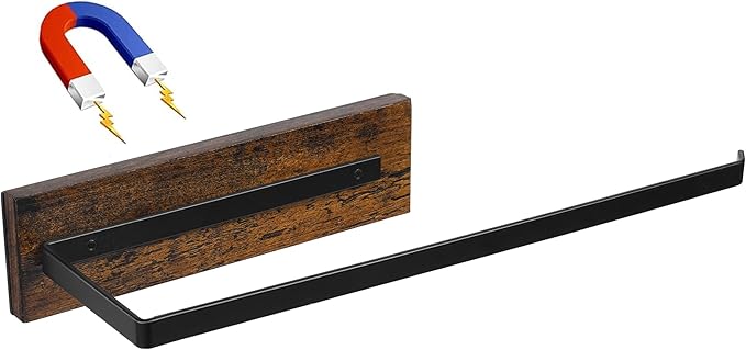 Magnetic Paper Towel Holder, Wood Farmhouse Heavy Duty Strong Magnet Backing by EASTTOWEST