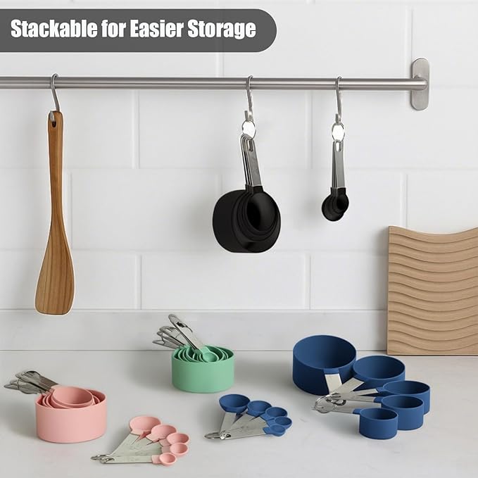 Measuring Cups and Spoons Set, 10-Piece Stackable Kitchen Tools - Image 5