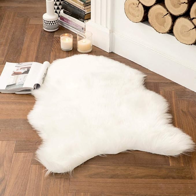 MIULEE Luxury Super Soft Fluffy Area Rug Faux Fur Sheepskin Rug Decorative by MIULEE