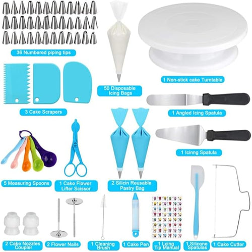 104 Piece Baking Tool Scraper Mounted Mouth Baking Tool Set Cake Turntable Set - Image 2