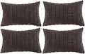 Fancy Homi 4 Packs Boho Dark Brown Decorative Throw Pillow Covers 12x24 Inch by Fancy+Homi