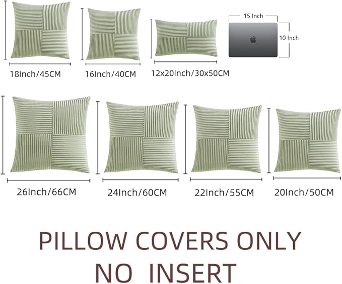 Fancy Homi 2 Packs Sage Green Lumbar Decorative Throw Pillow Covers 12x20 Inch - Image 7