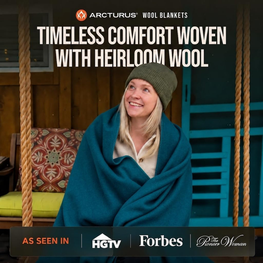 Arcturus Military Wool Blanket - Warm, Thick, Washable - Great for Outdoors, ...